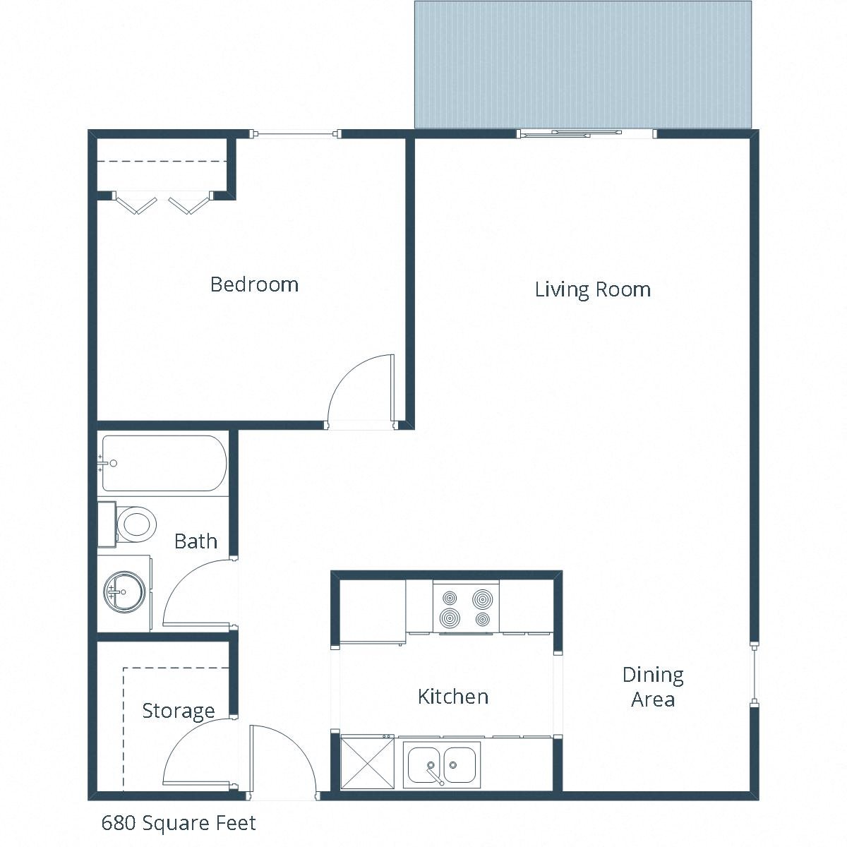 Westwood Estates | One Bedroom Floor Plan B Westwood Estates | One Bedroom Floor Plan B