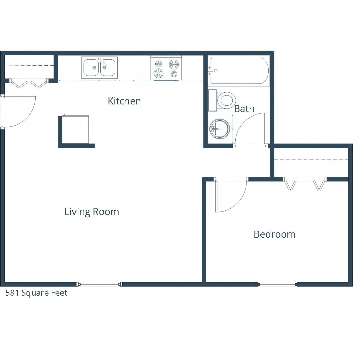 Pacific Park 1 Apartments | One Bedroom Floor Plan C Pacific Park 1 Apartments | One Bedroom Floor Plan C