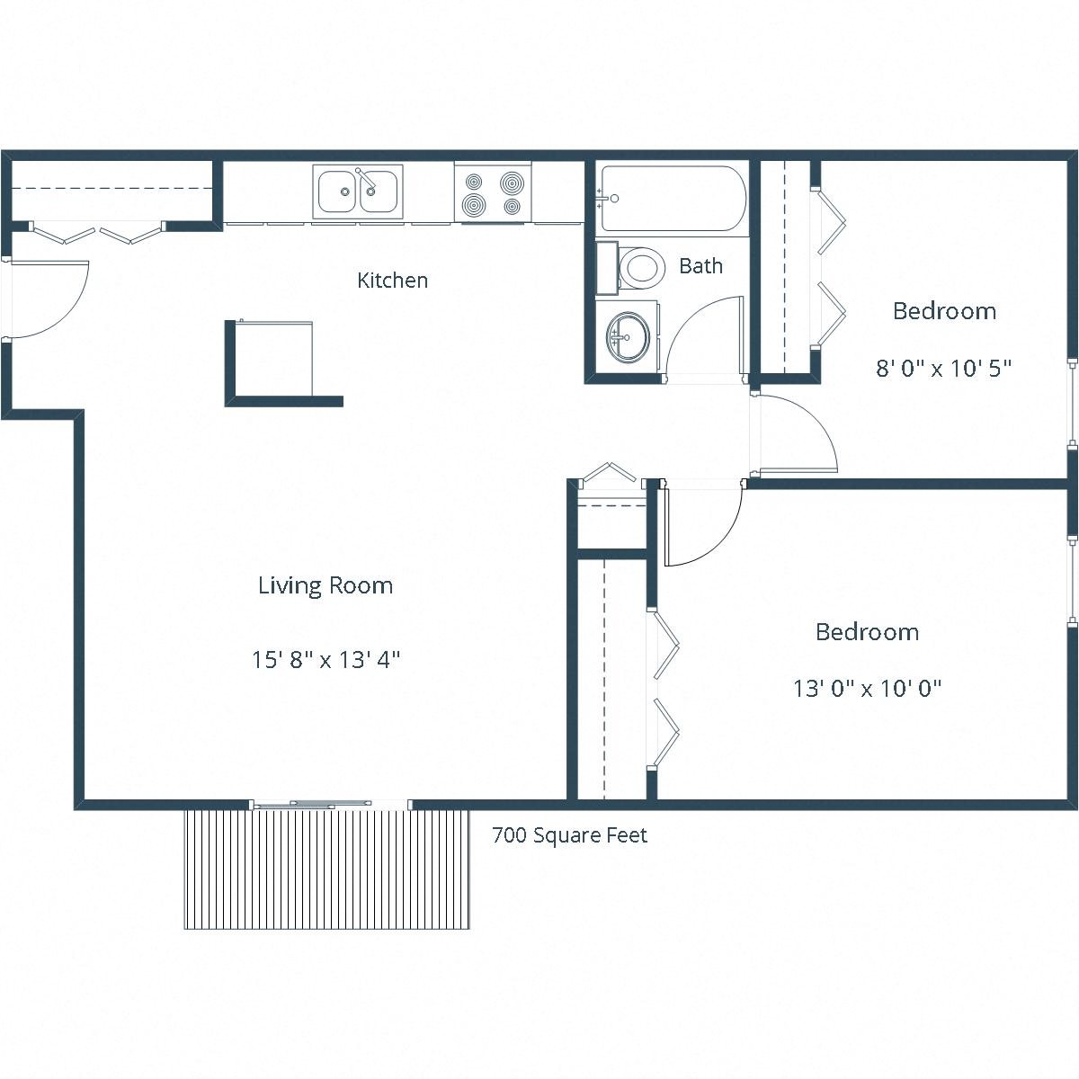 Pacific Park 1 Apartments | Two Bedroom Floor Plan A Pacific Park 1 Apartments | Two Bedroom Floor Plan A