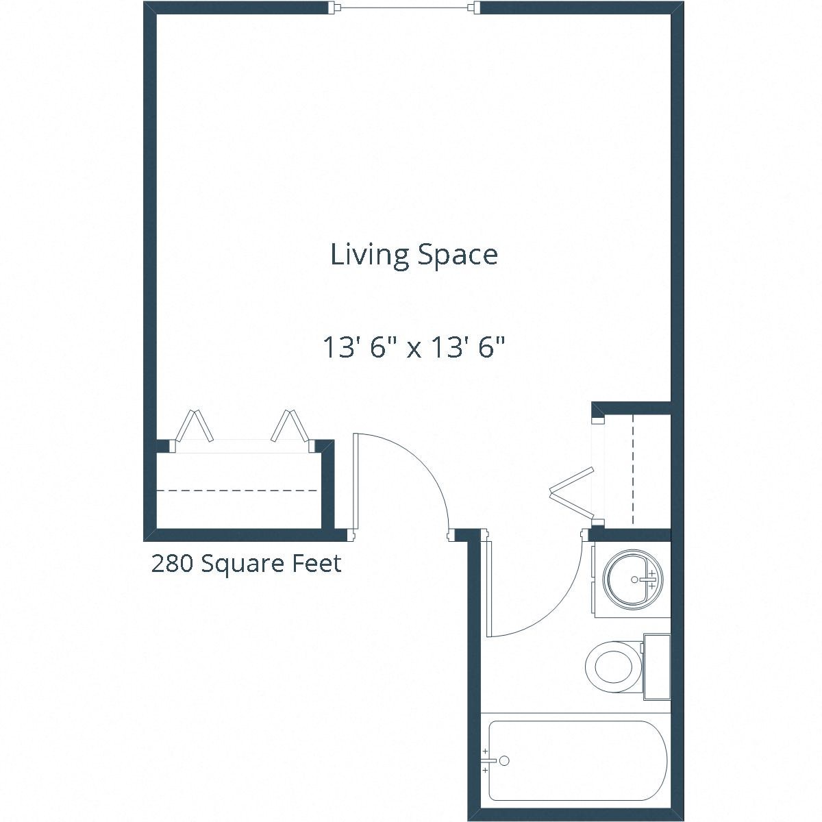 Pacific Park 2 Apartments | Studio Floor Plan Pacific Park 2 Apartments | Studio Floor Plan