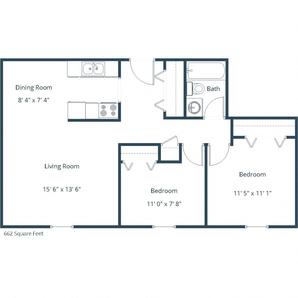 Pacific Park 2 Apartments | Two Bedroom Floor Plan A Pacific Park 2 Apartments | Two Bedroom Floor Plan A