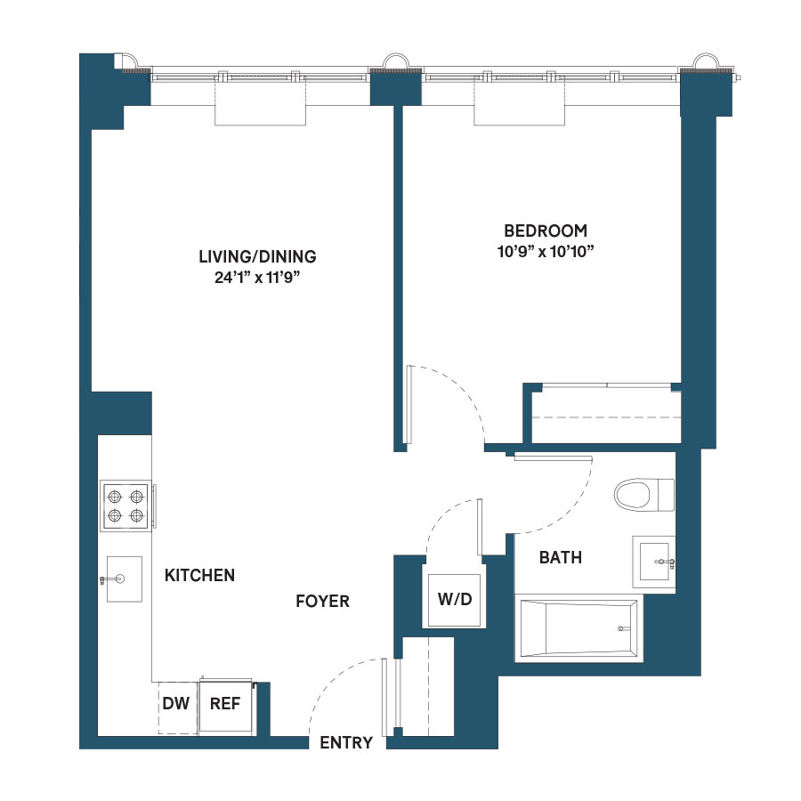 Floorplan image of apartment 0714