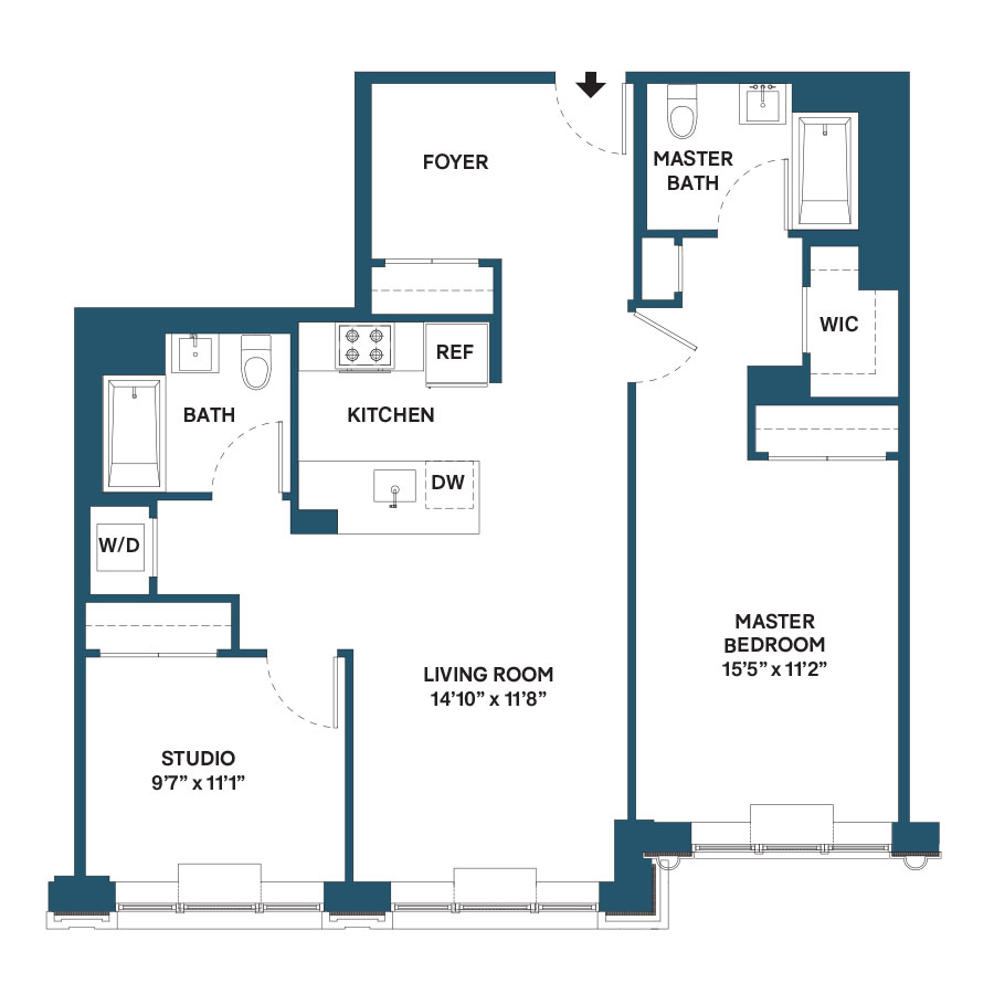 Floorplan image of apartment 0432