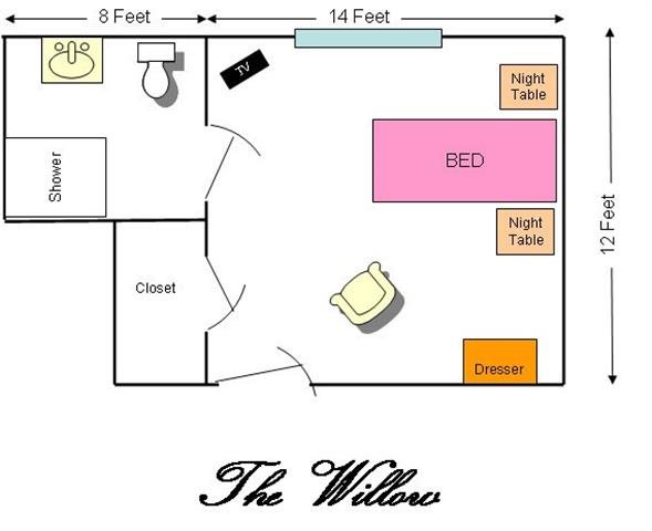 The Willow Floor Plan The Willow Floor Plan at Savannah Court of Milledgeville, Milledgeville, 31061