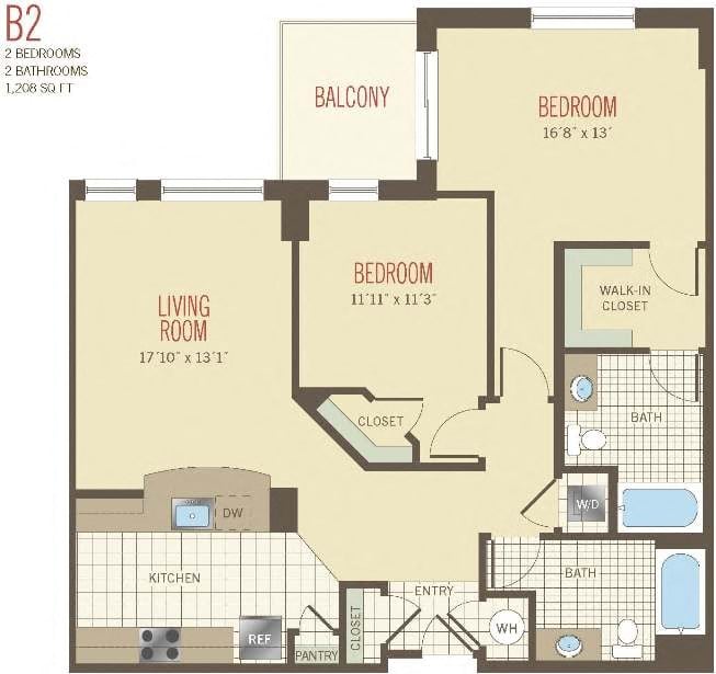 Apartment 0614 floor plan thumb
