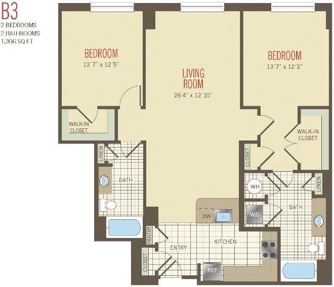 Apartment 0520 floor plan thumb
