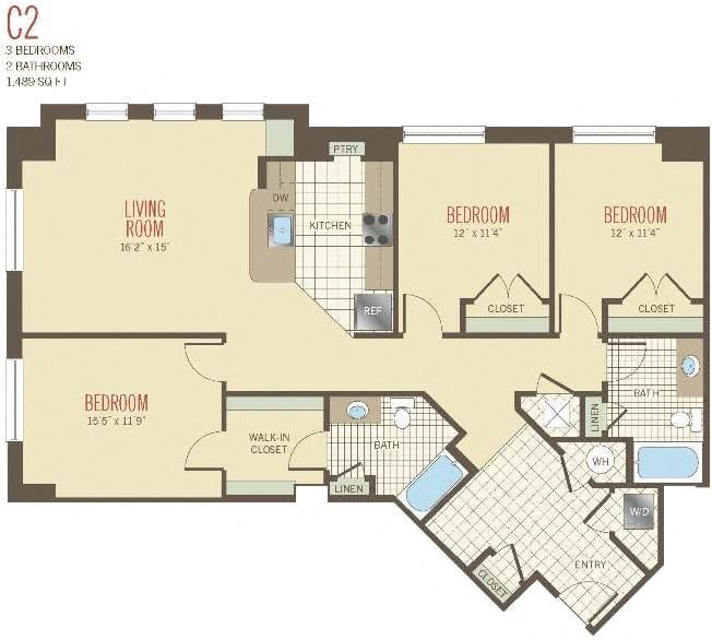 Apartment 0426 floor plan thumb