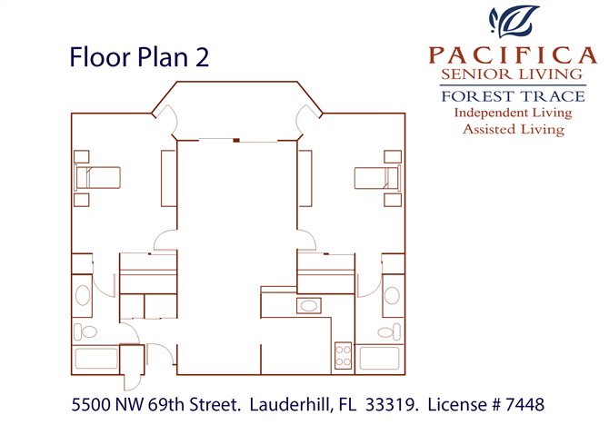Two Bedroom Floor Plan Two Bedroom Floor Plan Independent Living Assisted Living Florida
