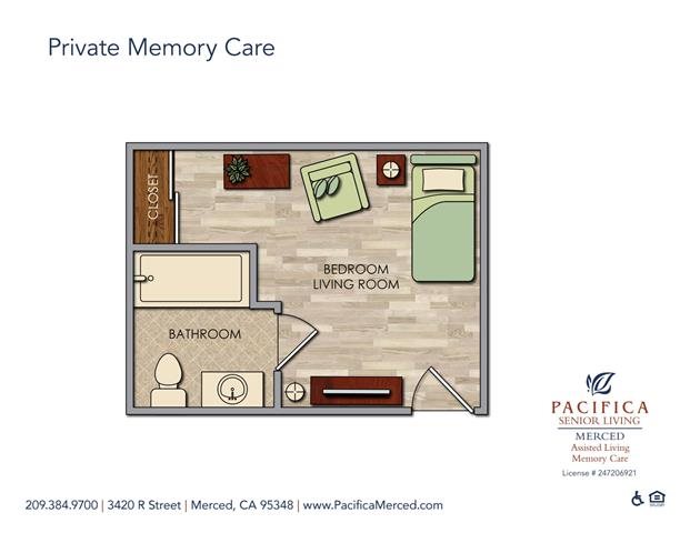 Memory Care Private S Floor Plan Memory Care Private S Floor Plan at Pacifica Senior Living Merced, Merced, CA, 95348