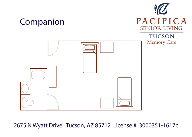 Companion Floor Plan Companion Floor Plan at Pacifica Senior Living Tucson, Arizona