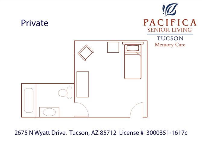 Private Floor Plan Private Floor Plan at Pacifica Senior Living Tucson, Arizona, 85712