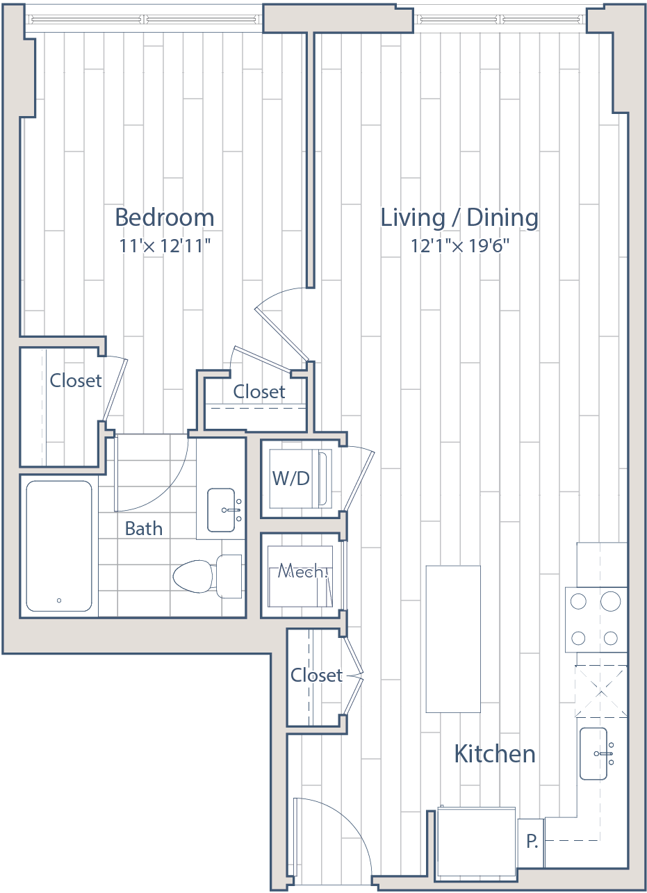Floor plan of apartment 0733