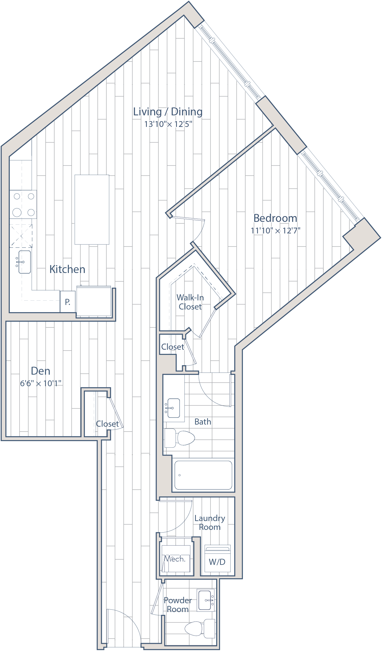Floor plan of apartment 0710