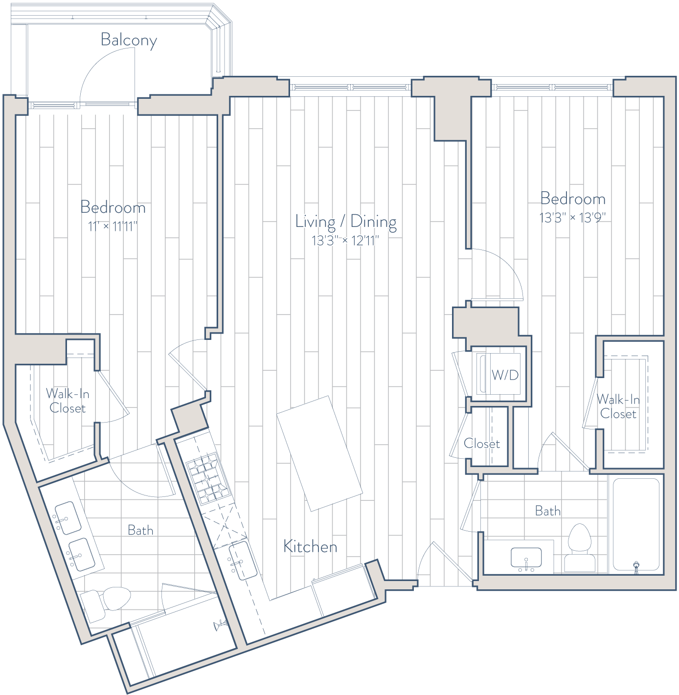 Floor plan of apartment 1223