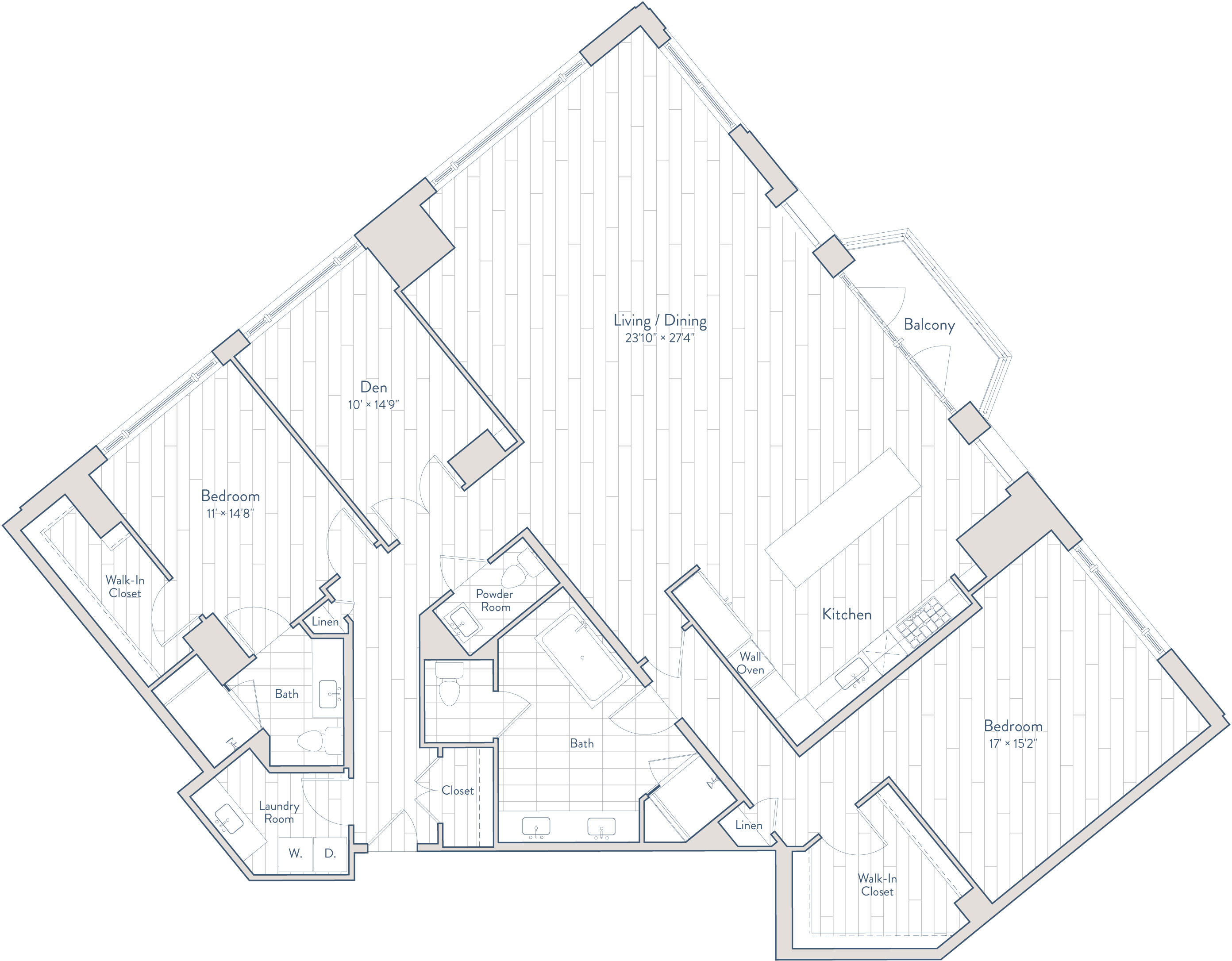 Floor plan of apartment 1008