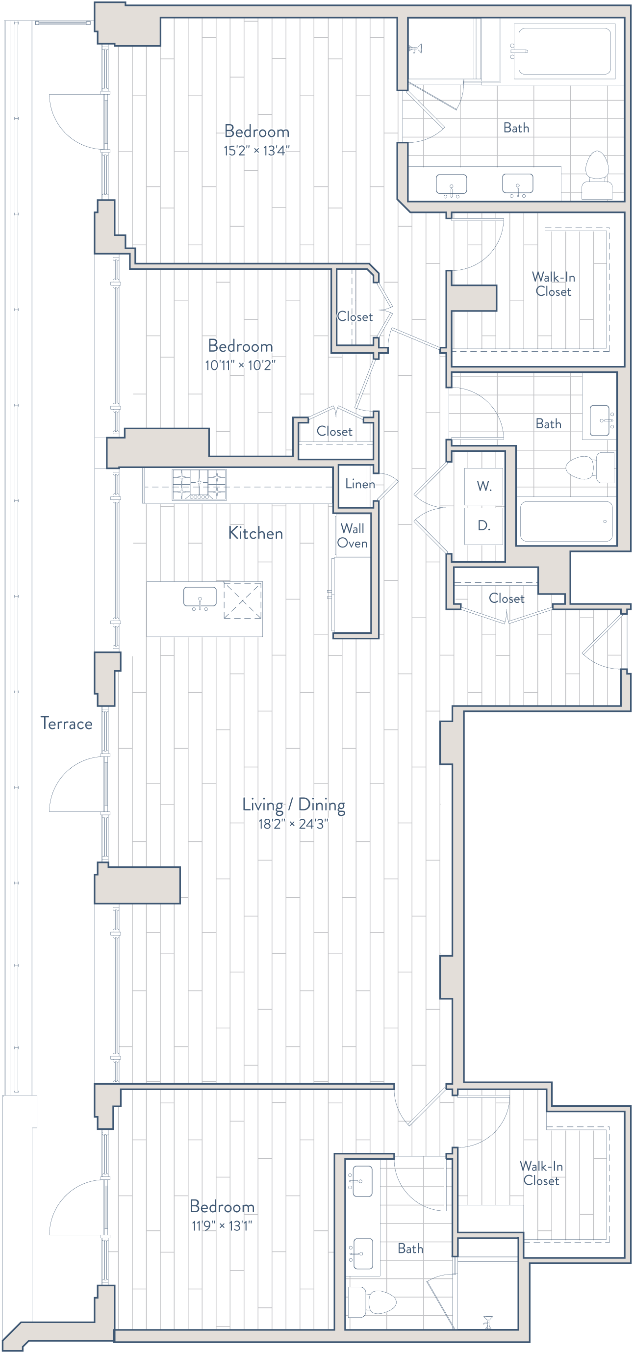 Floor plan of apartment 1133