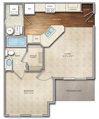 Floor plan at Arlington Apartments