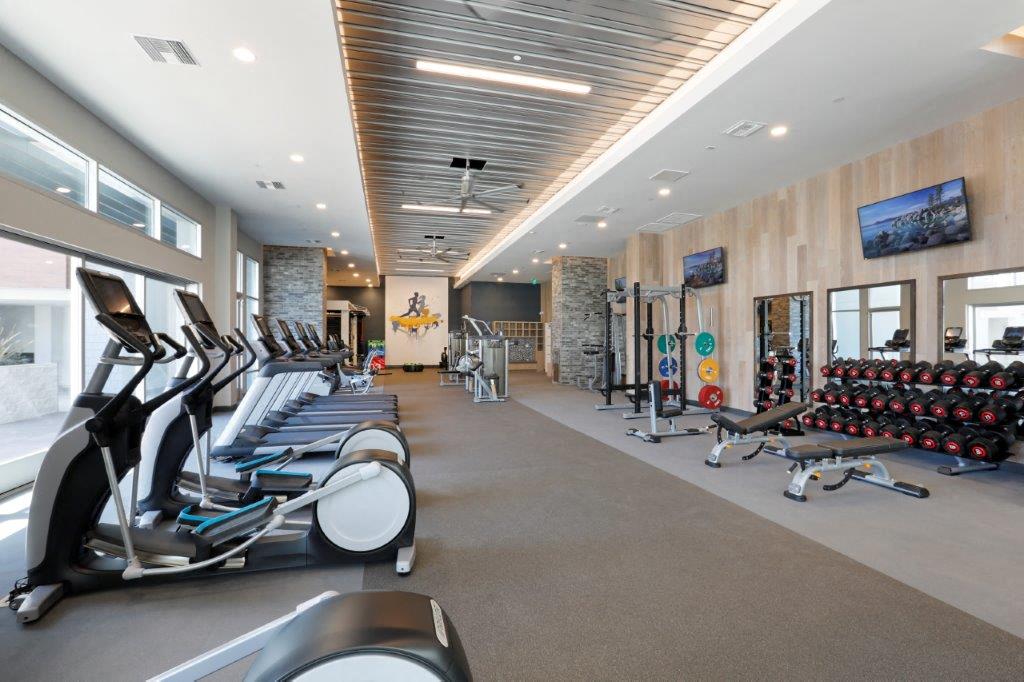 State-of-the-art fitness center with cardio equipment for a complete workout