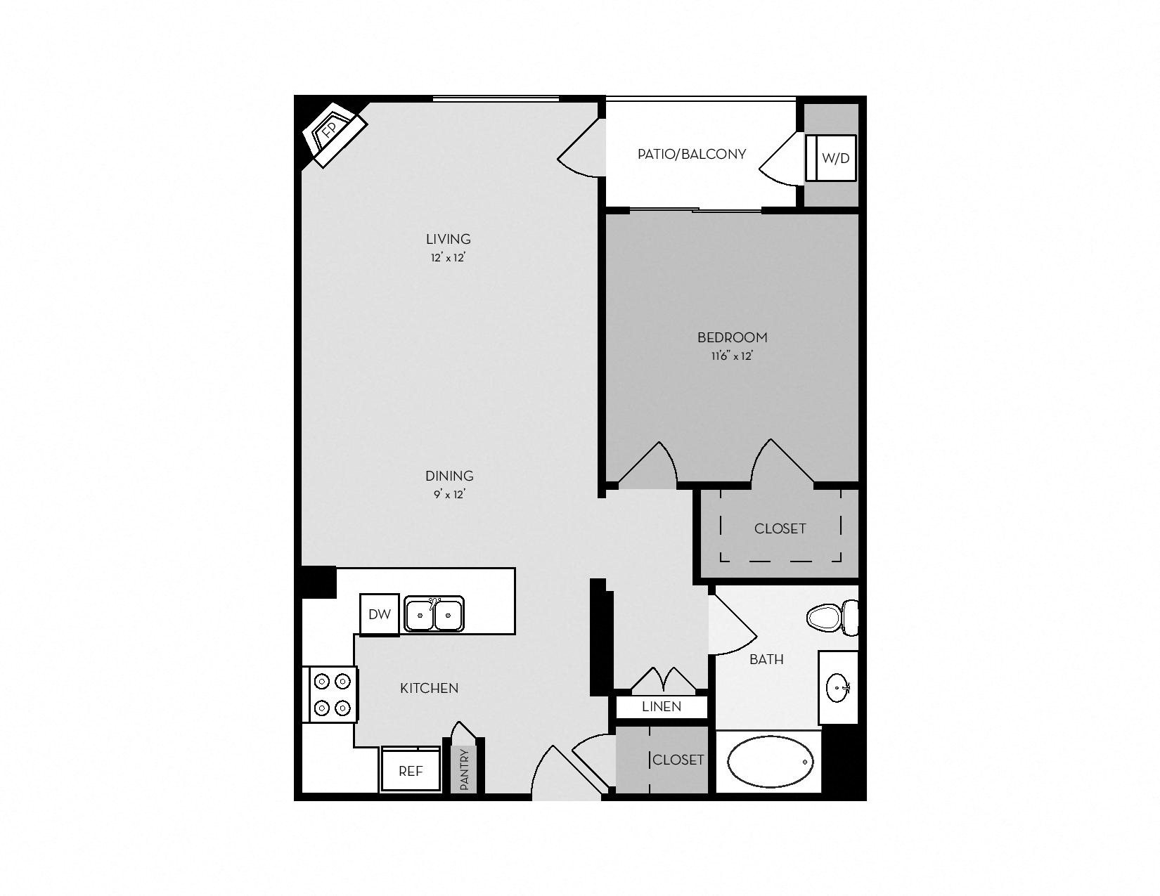 Ruby 1 Bed - 1 Bath |753 sq. ft Ruby 1 Bed - 1 Bath |753 sq. ft.