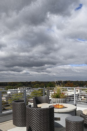 Firepit on Rooftop Lounge