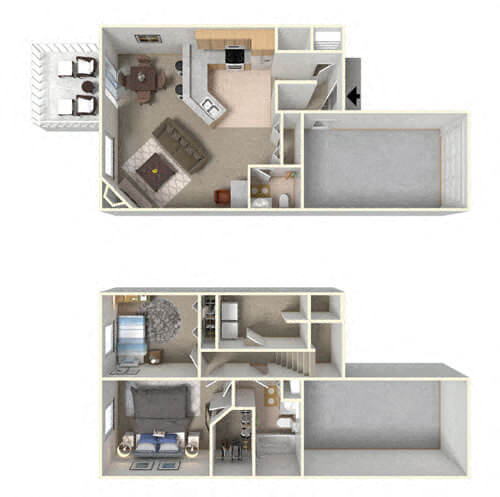 2 bedroom townhome for rent floor plan