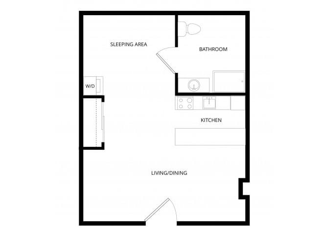 Large Studio floor plan