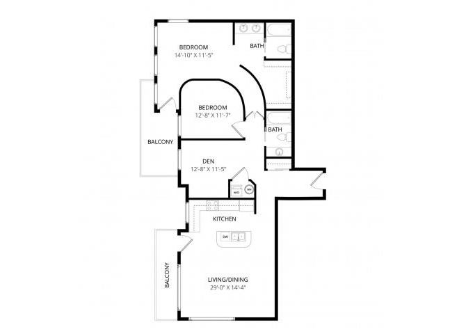 Carmel with Den floor plan