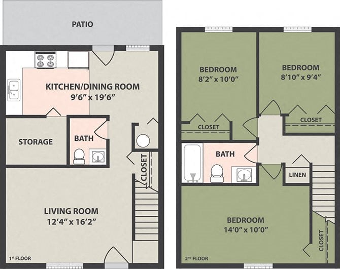 Floor Plans of Gwynne Village in Urbana, OH