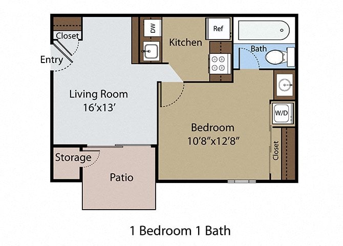 1 Bedroom 1 Bath
