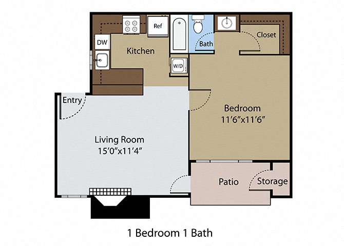 1 Bedroom 1 Bath