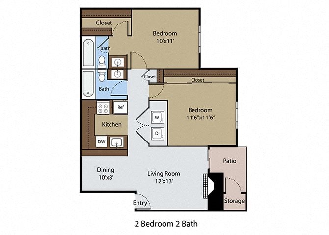 2 Bedroom 2 Bath
