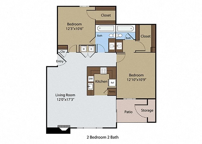2 Bedroom 2 Bath