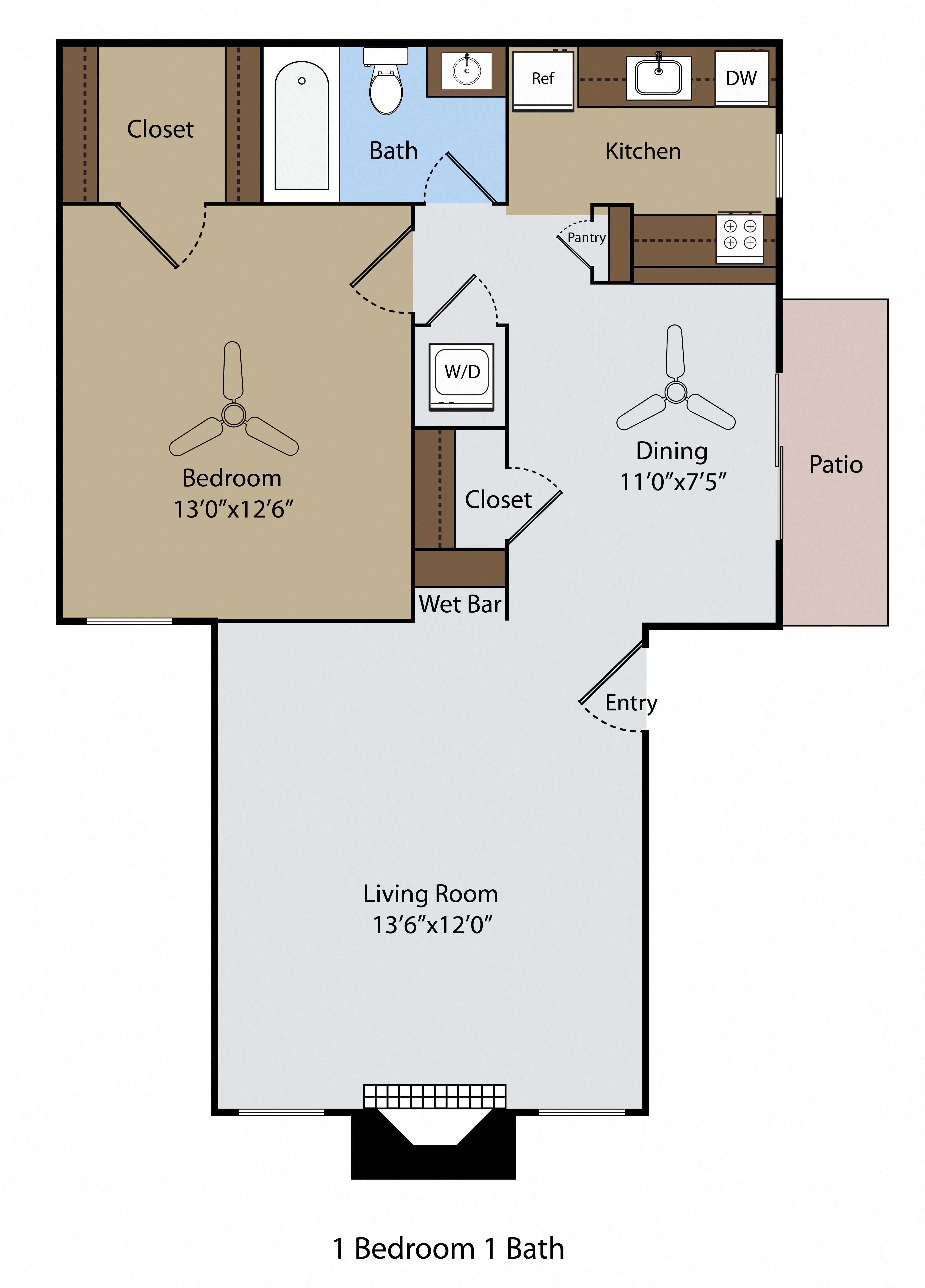Floor Plans of Dove Creek Villas in Grapevine, TX