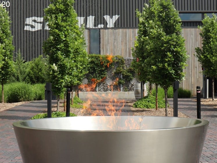 Fire In Front of Surly Brewery