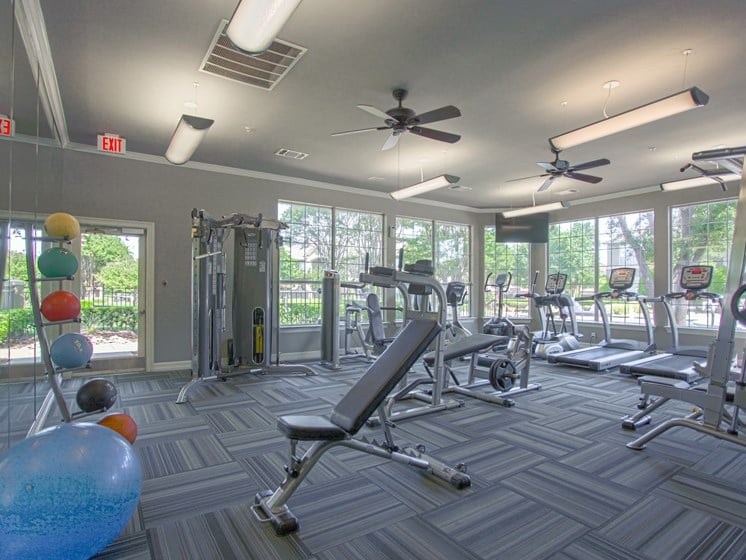 Fitness Center with Treadmills and Machines