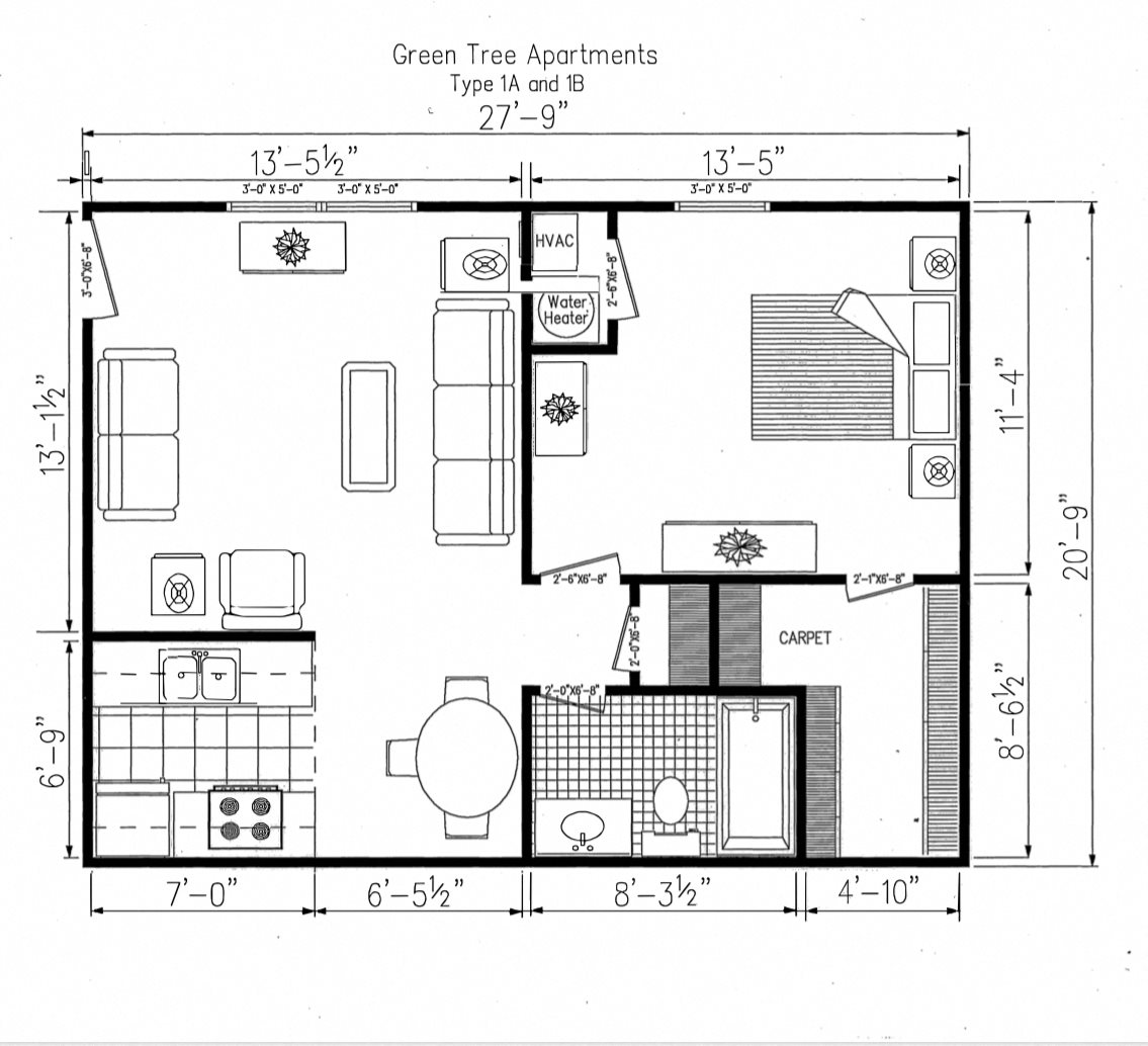 Floor Plans Of Green Tree Apartments In Chesapeake