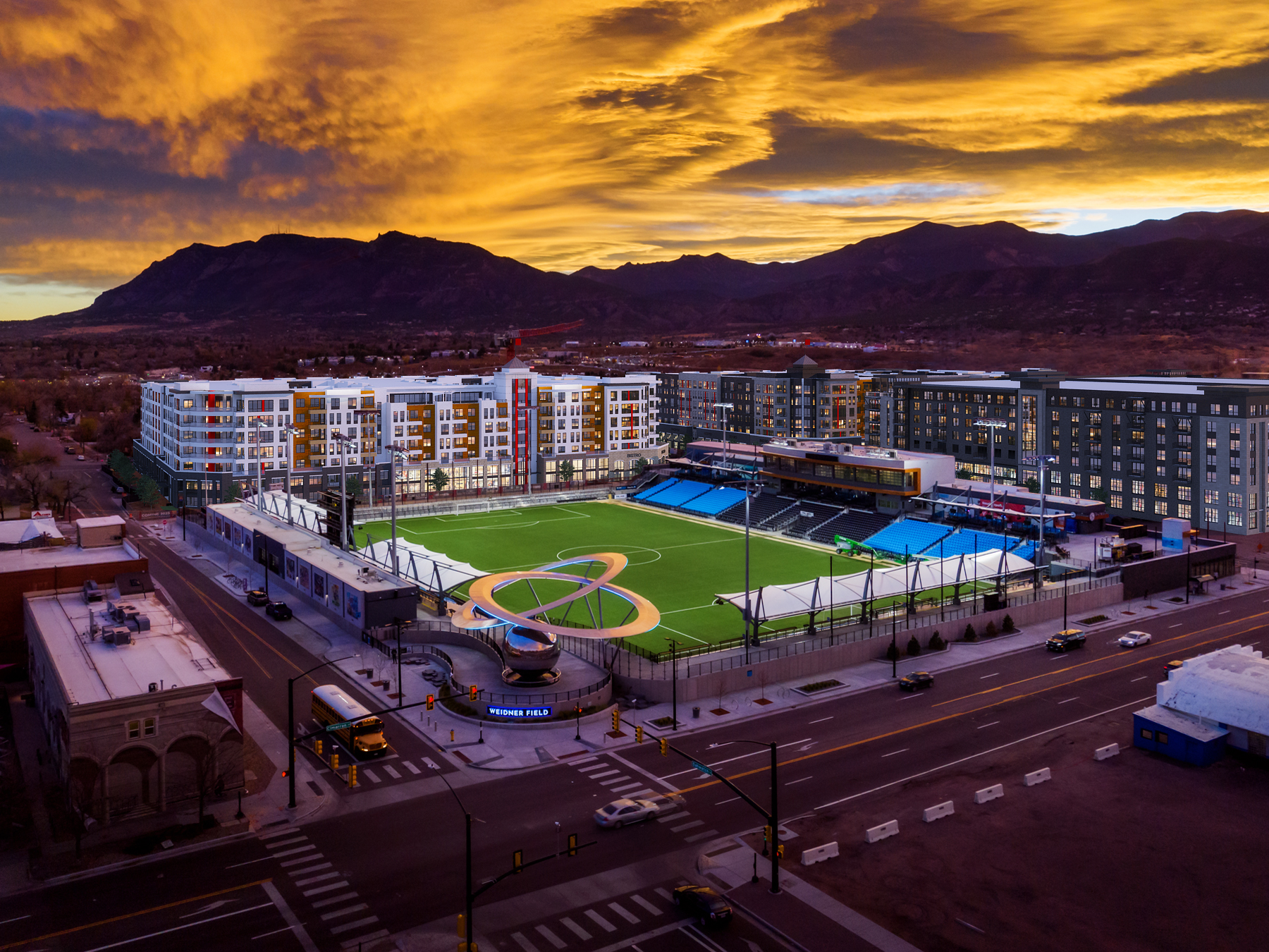 The Experience at Epicenter Apartments and Weidner Field in Colorado