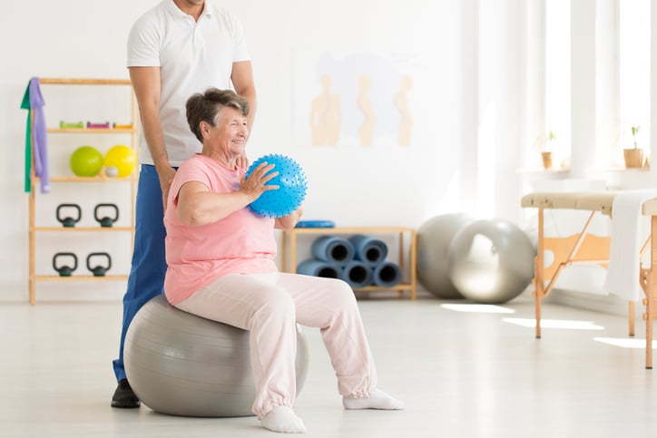 Beach ball exercises can be a fun and engaging way for seniors to stay ...